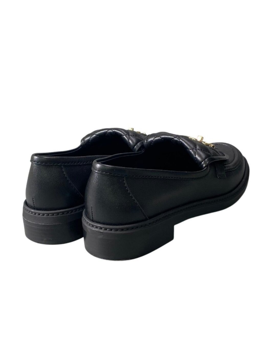 ★SOLD★ Chanel Quilted Turnlock Loafers CC Loafer 38.5 Black - Picture 4 of 10